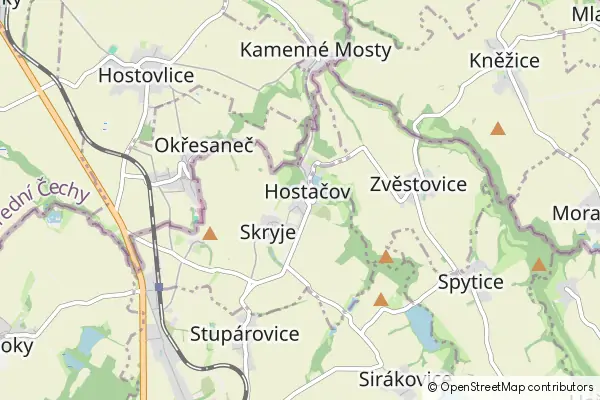 Mapa Hostačov