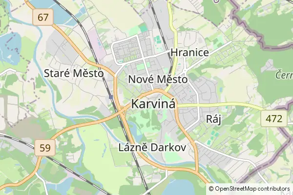 Mapa Karwina