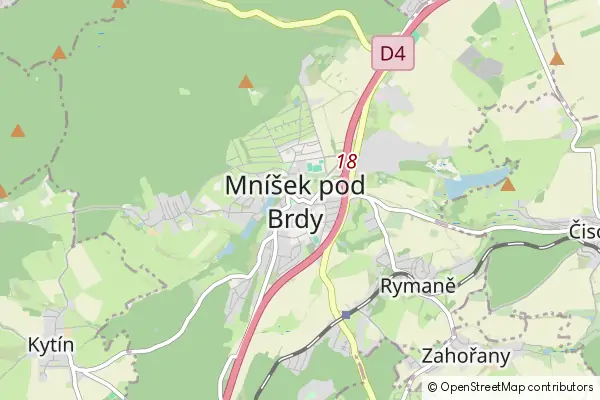 Mapa Mníšek pod Brdy