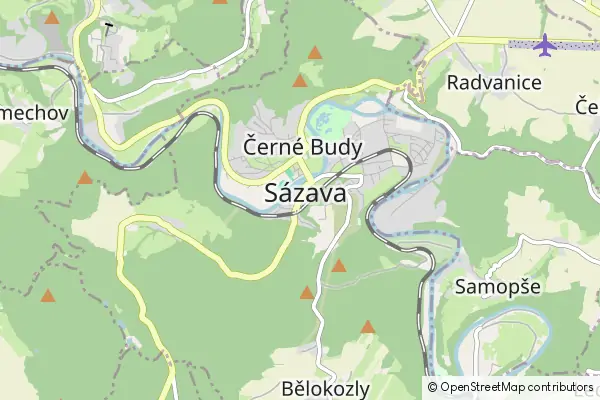 Mapa Sázava