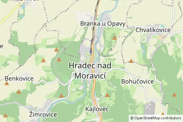 Mapa Hradec nad Moravicí