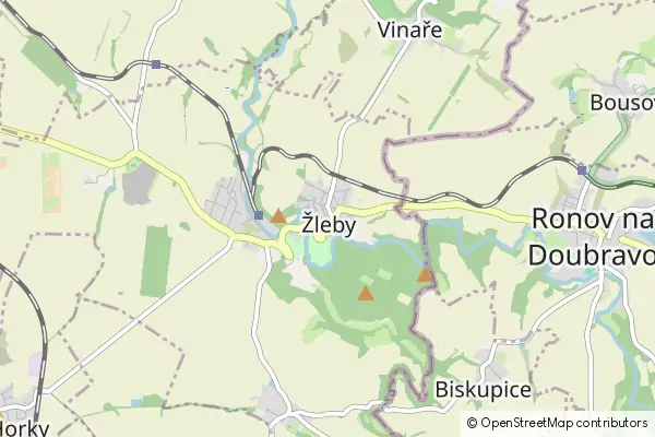 Mapa Žleby