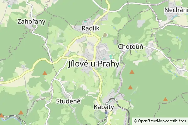 Mapa Jílové u Prahy