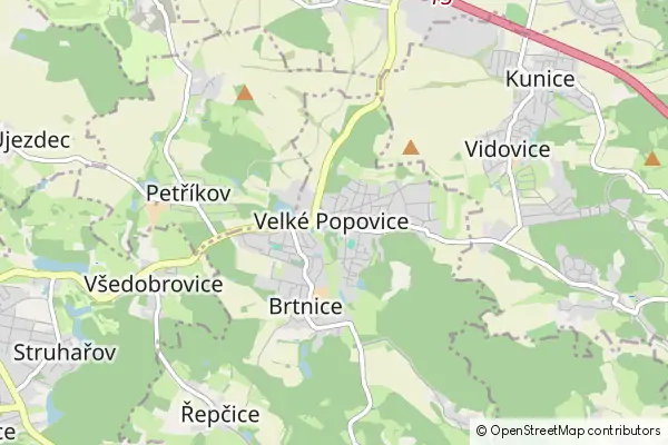 Mapa Velké Popovice