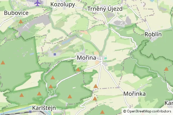 Mapa Mořina