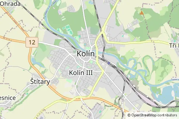 Mapa Kolín