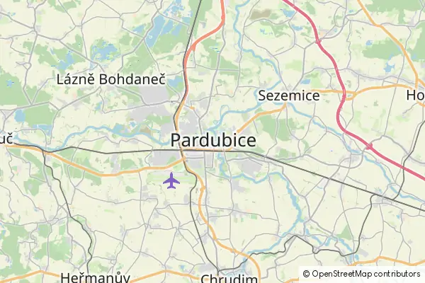 Mapa Pardubice