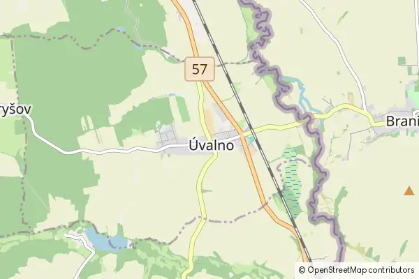 Mapa Úvalno