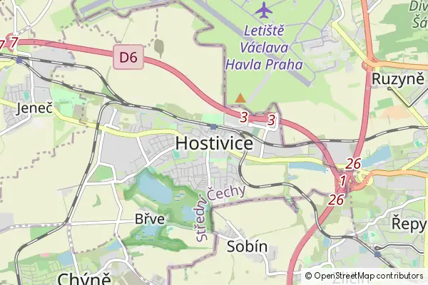 Mapa Hostivice