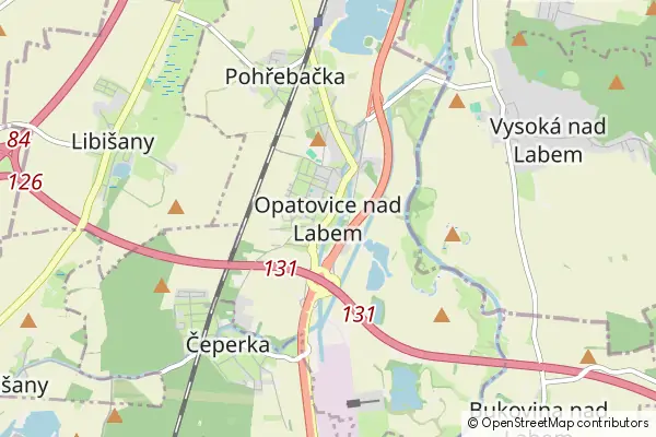 Mapa Opatovice nad Labem