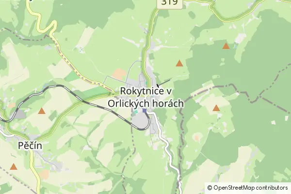 Mapa Rokytnice v Orlických Horách