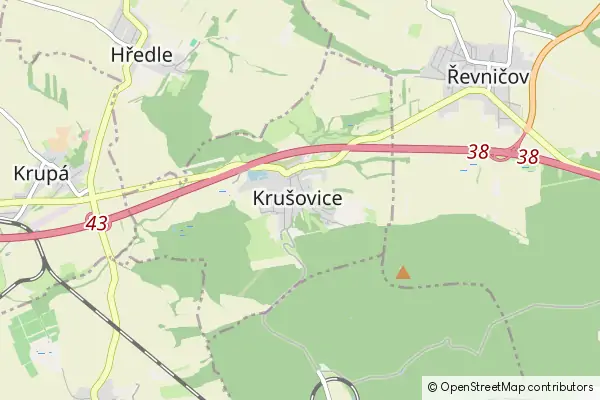 Mapa Krušovice