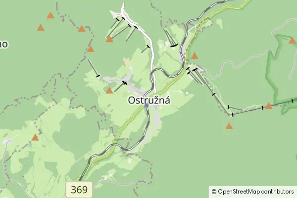 Mapa Ostružná