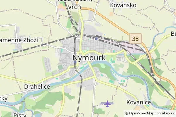 Mapa Nymburk