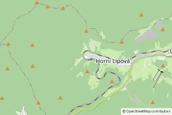 Mapa Horní Lipová