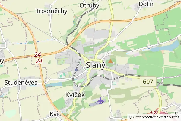 Mapa Slaný