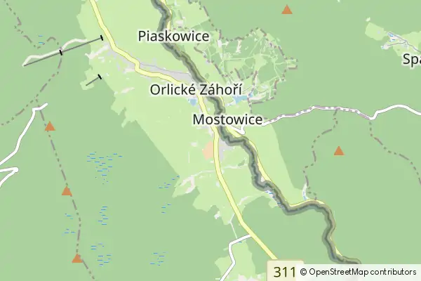 Mapa Orlické Záhoří