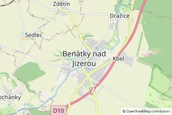 Mapa Benátky nad Jizerou