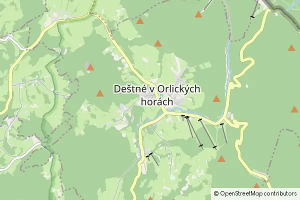 Mapa Destne v Orlickych Horach