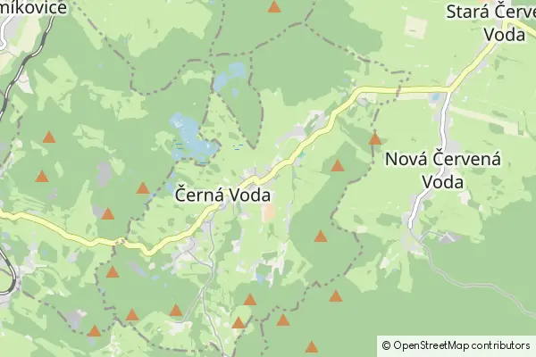 Mapa Černá Voda