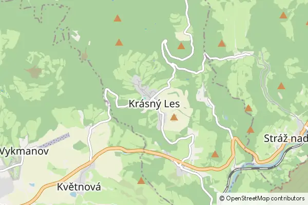 Mapa Krásný Les