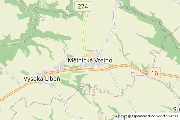 Mapa Vtelno