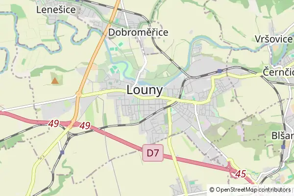 Mapa Louny