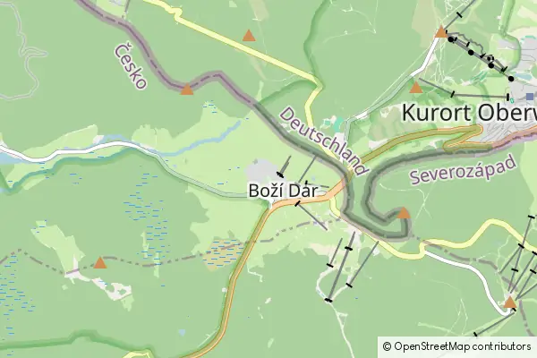 Mapa Boží Dar