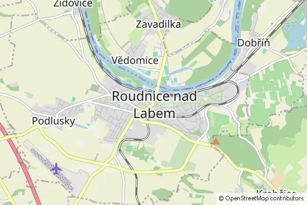 Mapa Roudnice nad Labem