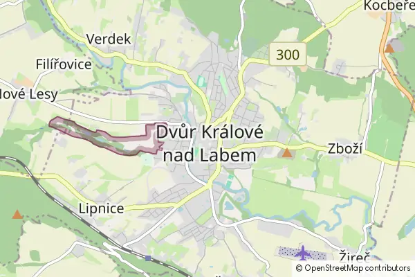 Mapa Dvůr Králové nad Labem