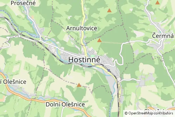 Mapa Hostinné