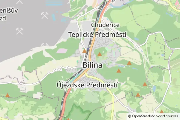 Mapa Bílina