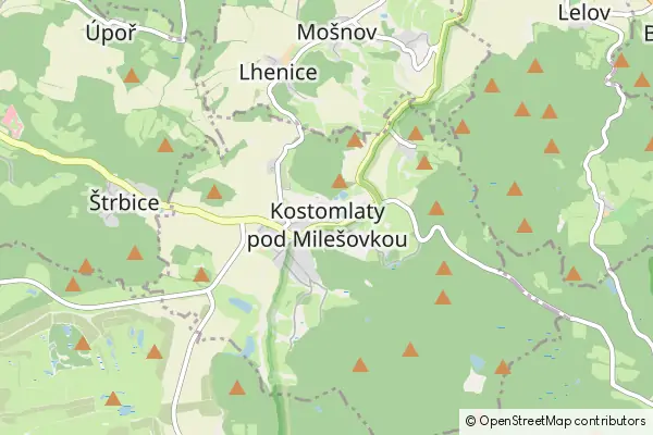 Mapa Kostomlaty pod Milešovkou