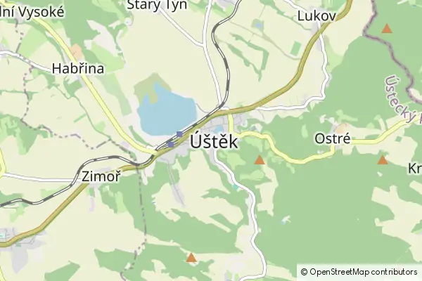 Mapa Úštěk