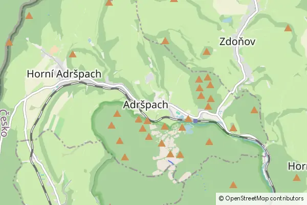 Mapa Dolní Adršpach