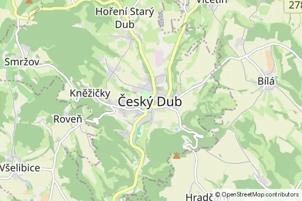 Mapa Český Dub