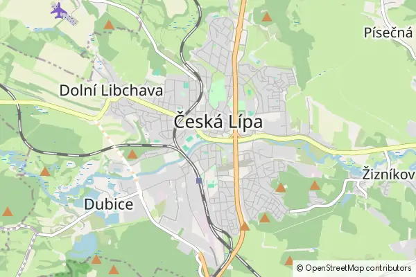 Mapa Czeska Lipa