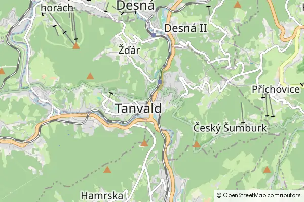 Mapa Tanvald