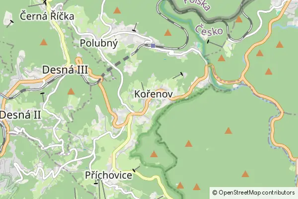 Mapa Kořenov