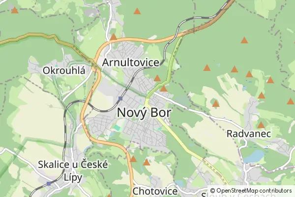 Mapa Nový Bor