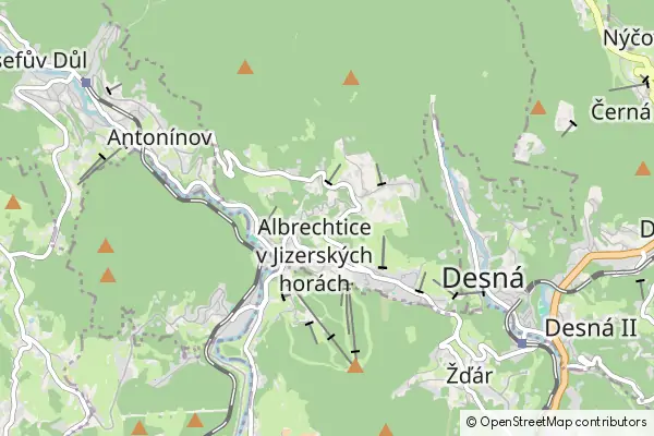 Mapa Albrechtice v Jizerskych