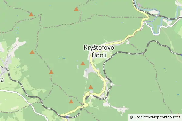 Mapa Kryštofovo Údolí