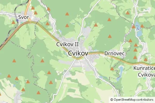 Mapa Cvikov