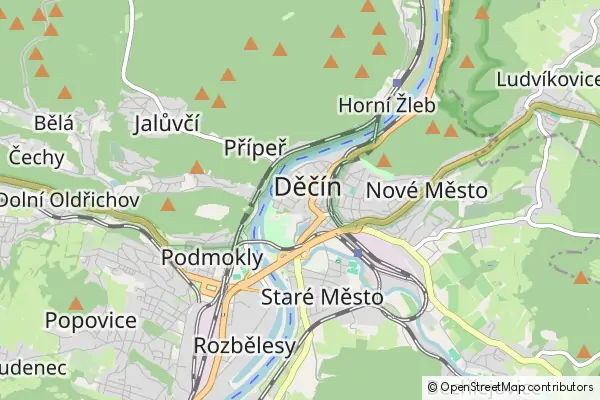 Mapa Děčín