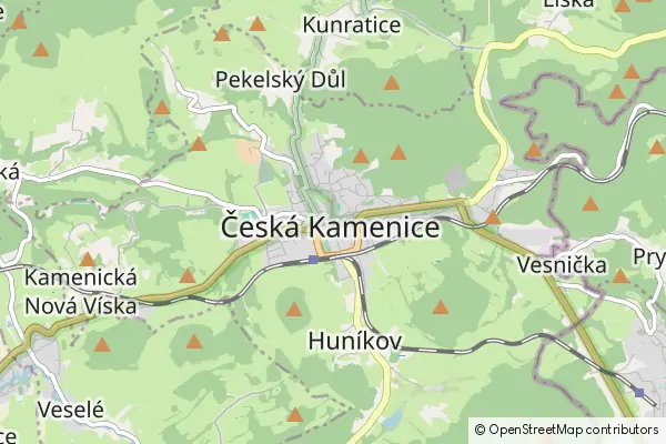 Mapa Česká Kamenice