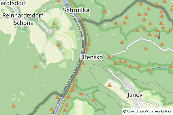 Mapa Hřensko