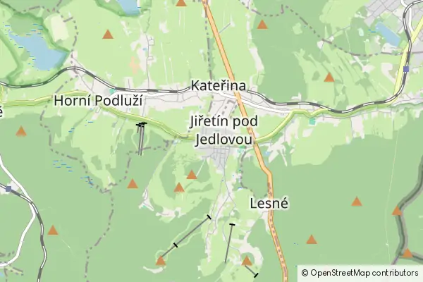 Mapa Jiřetín pod Jedlovou