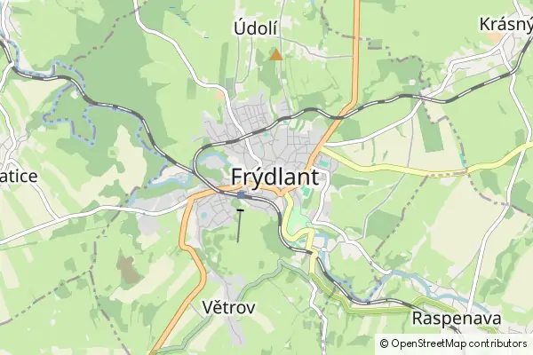 Mapa Frydlant v Cechach