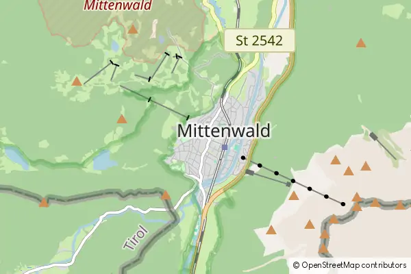 Mapa Mittenwald