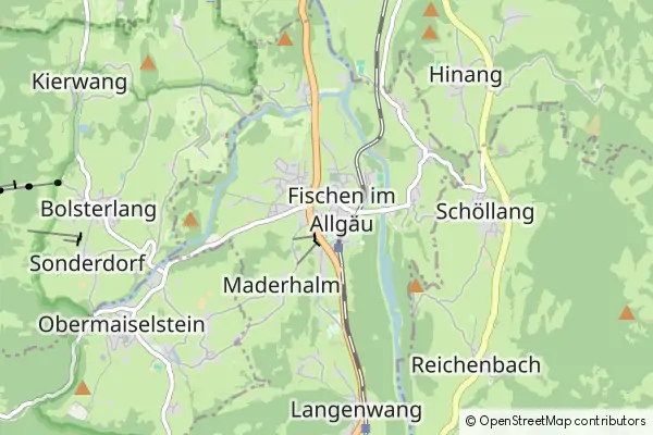 Mapa Fischen im Allgau